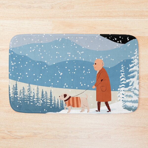 Item preview,  DOG WALK IN THE SNOW designed and sold by PotluckPrints.