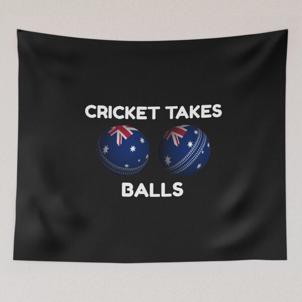 Item preview, Cricket Takes Balls Australian Flag designed and sold by Sunset-1.