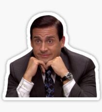 Michael Scott Tell Me More Sticker