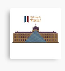 Paris Travel. Famous Place - Louvre Canvas Print