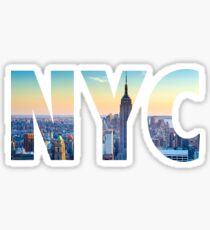 Pegatina Ciudad de Nueva York - Letras de Nueva York