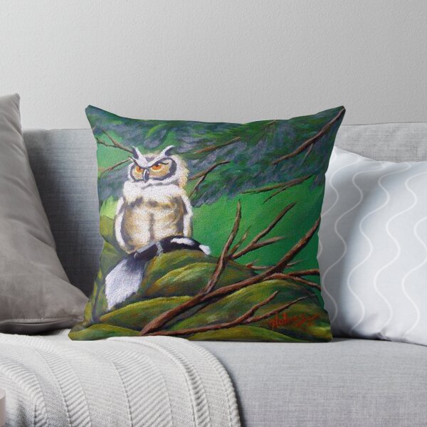 The Forest Owl Throw Pillow