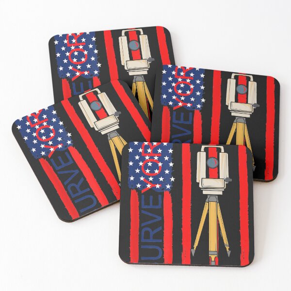 Item preview, Land Surveyor Geomatics Engineer American Flag Construction designed and sold by MichelleMcgo.