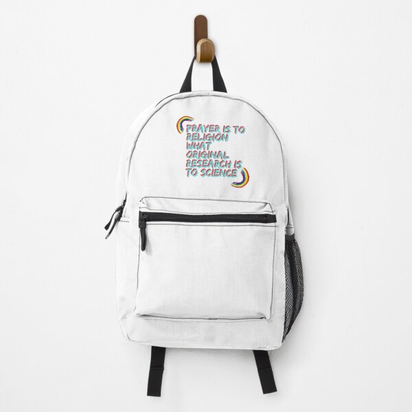 Item preview, "prayer is to religion what original research is to science" designed and sold by storeAN.