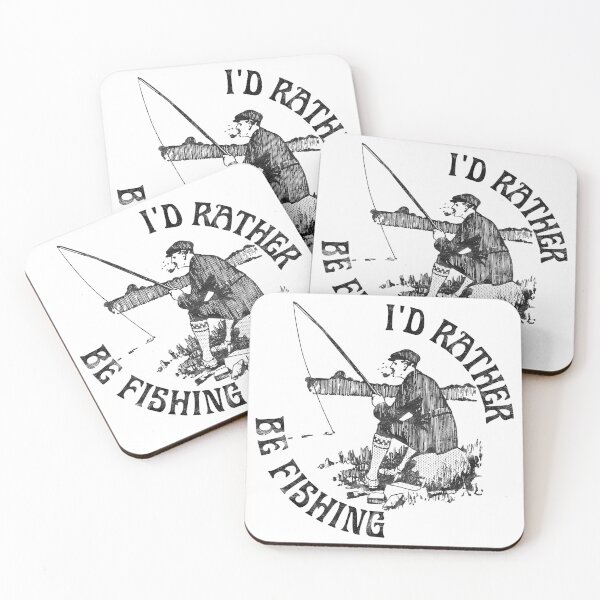 Item preview, I'd Rather Be Fishing, Funny Fishing T-Shirt (Black Print) designed and sold by Roger-C.