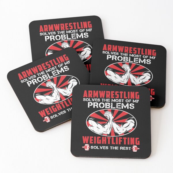 Item preview, Arm Wrestling Weightlifting Barbell USA Flag designed and sold by StrongShirts.
