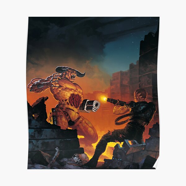 DOOM II Hell On Earth 1994 Mega Rare Poster FPS Poster