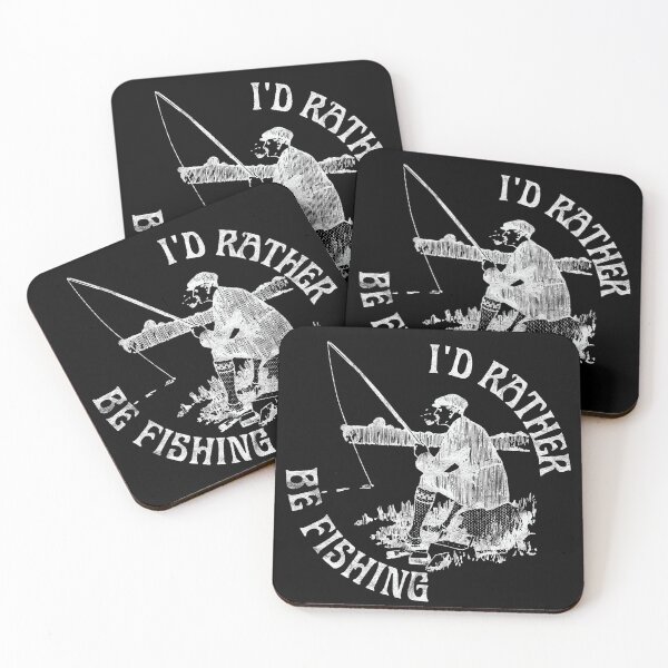 Item preview, I'd Rather Be Fishing, Funny Fishing T-Shirt (White Print) designed and sold by Roger-C.