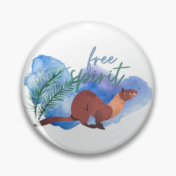 Artikelvorschau, Free Spirit Aquarell Otter Wiesel entworfen und verkauft von LoveofDog.