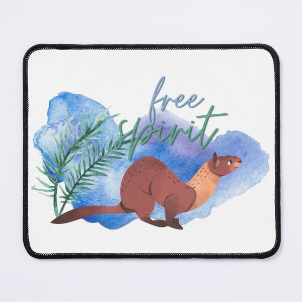 Item preview, Free Spirit Watercolour Otter Weasel designed and sold by LoveofDog.