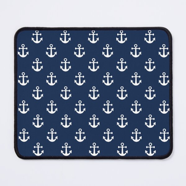 Item preview, Kopie von Nautical white anchor on a navy blue background designed and sold by IoanaHraball.