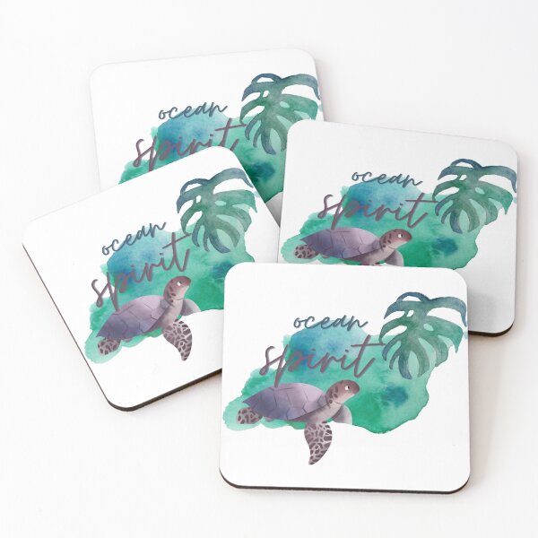 Item preview, Ocean Spirit Watercolour Turtle Palm  designed and sold by LoveofDog.