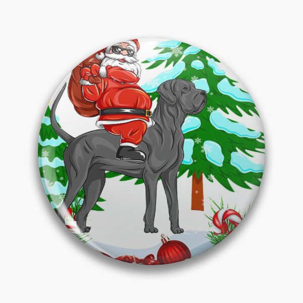 Artikelvorschau, Weihnachtsmann reitet Deutsche Dogge Hundethema Weihnachten Deutsche Dogge entworfen und verkauft von leductsh.