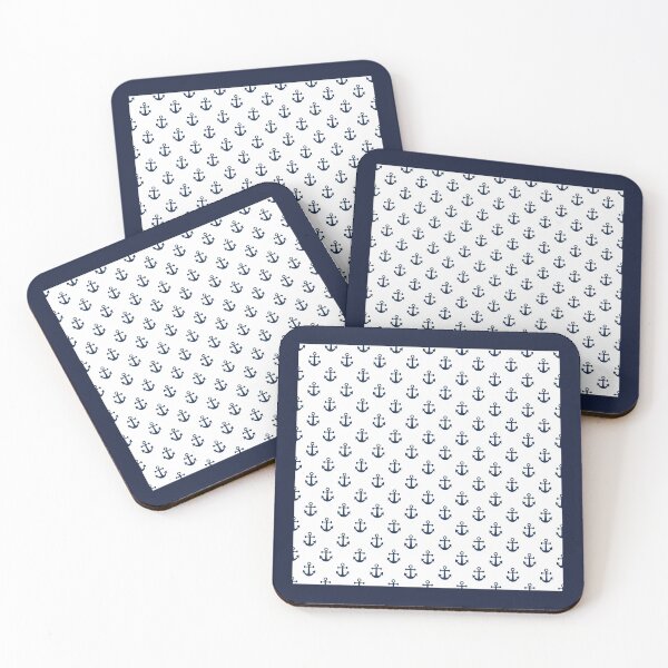 Item preview, Nautical navy blue anchor on a white background designed and sold by IoanaHraball.