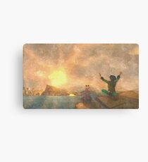 Yoga face to the Sun - 瑜伽面对太阳 Canvas Print