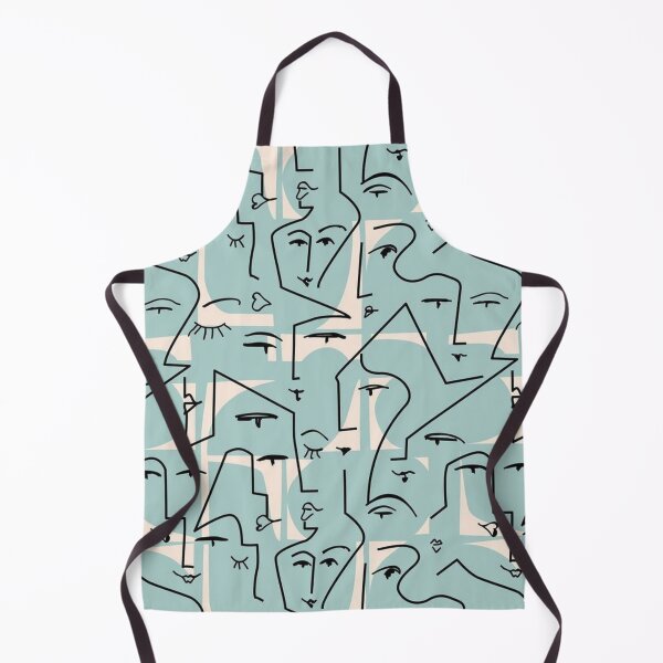Item preview, ~ abstract faces blue ~ designed and sold by aurealia designs.