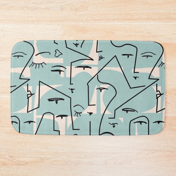 Item preview, ~ abstract faces blue ~ designed and sold by aurealia designs.