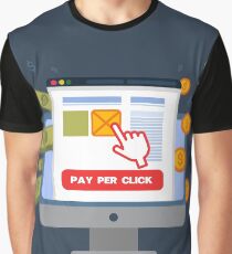 Pay Per Click Mobile Advertising Concept Graphic T-Shirt