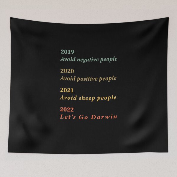 Item preview,  2019 avoid negative people, 2020 avoid positive people, 2021 Avoid sheep people, 2022 Let's Go Darwin vintage designed and sold by midodesign20.