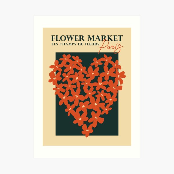 Flower market, Verona, Valentine's Day decor, Heart art, Retro print,  Neutral art, Aesthetic poster, Romantic Greeting Card for Sale by  KristinityArt