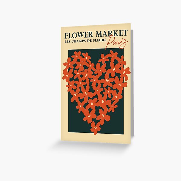 Flower market, Verona, Valentine's Day decor, Heart art, Retro print,  Neutral art, Aesthetic poster, Romantic | Poster