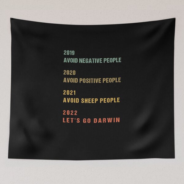 Item preview, 2019 avoid negative people, 2020 avoid positive people, 2021 Avoid sheep people, 2022 Let's Go Darwin vintage designed and sold by midodesign20.