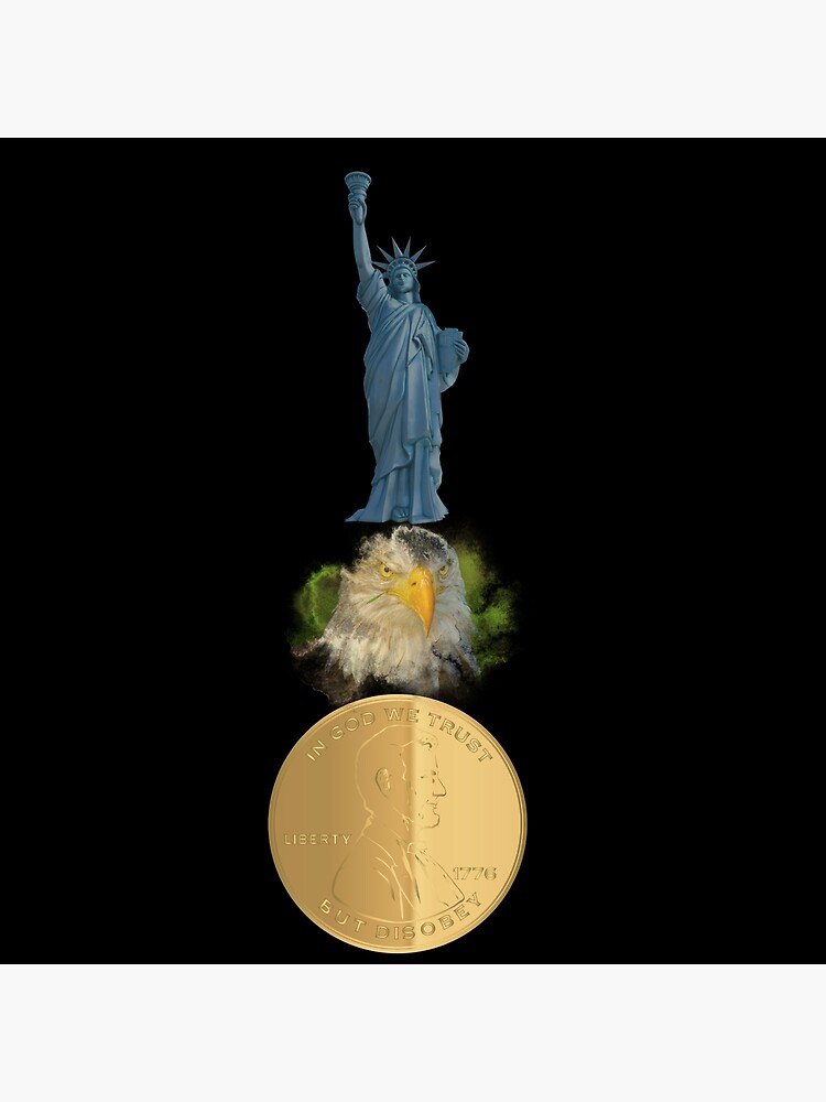 "lady liberty bald eagle coin ☑️" Poster for Sale by FERHOUD Redbubble