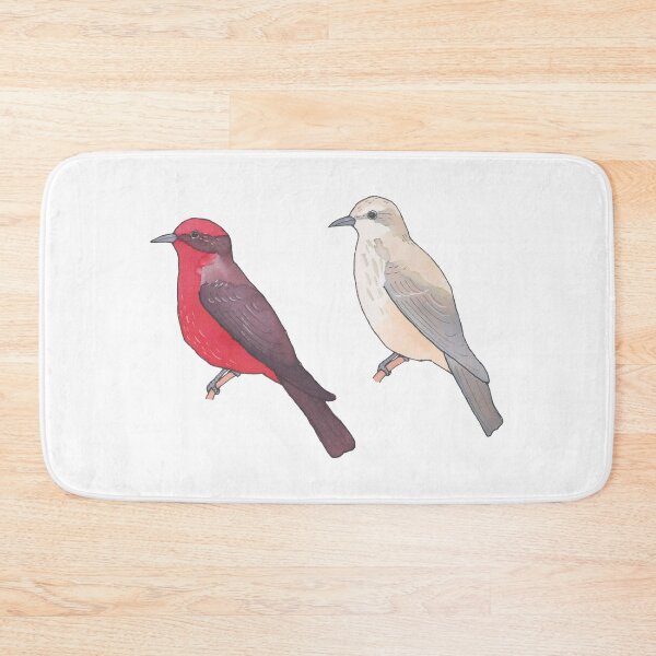 Item preview, Vermilion flycatcher bird species wildlife art designed and sold by TheWaterBirds.