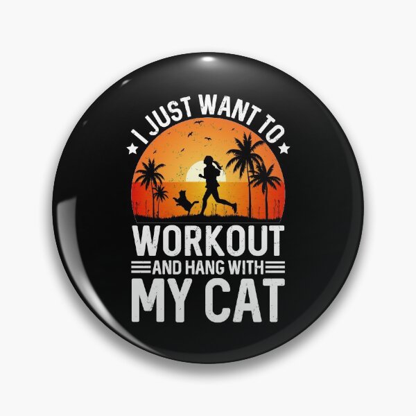 Item preview, I Just Want To Workout And Hang With My Cat  | Cat Lover | Kittens Lovers designed and sold by simplife-art.