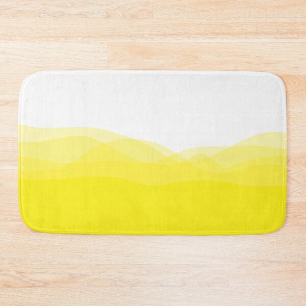 Item preview, Bright yellow waves / landscape wall art poster designed and sold by knappidesign.