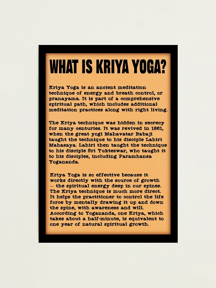 Kriya Yoga