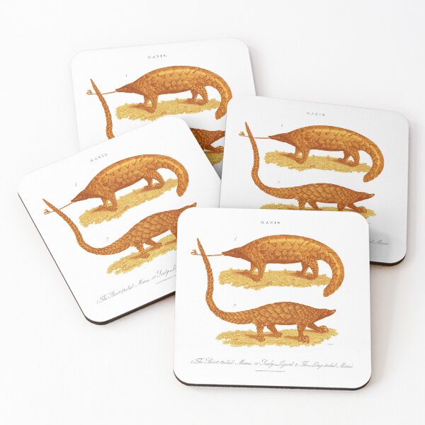Item preview, Antique Georgian 19th Century Engraving illustration lizard pangolin print designed and sold by CoreImaging.