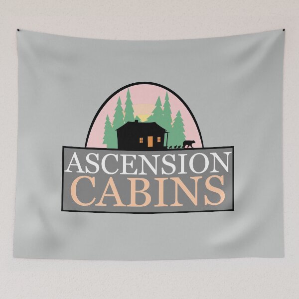 Item preview, ASCENSION CABINS logo designed and sold by Jean Gregory Evans.