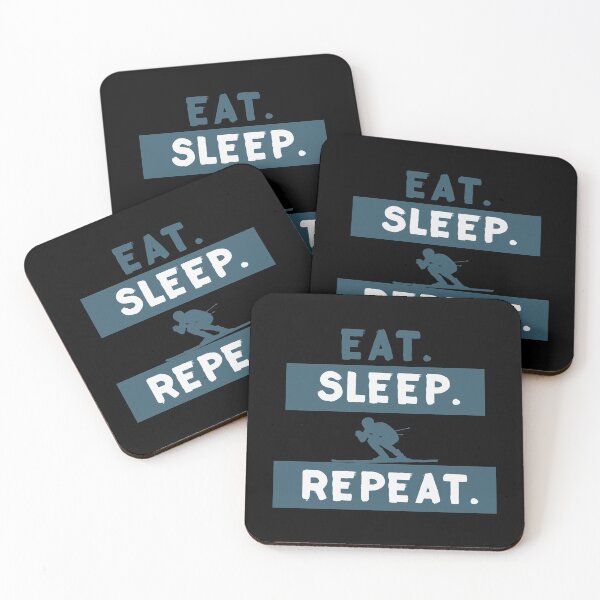 Item preview, Eat sleep ski repeat designed and sold by joliartmedia.