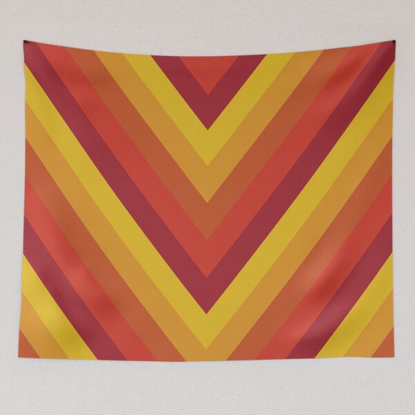 Item preview, Seventies stripes - sharps point red pattern designed and sold by knappidesign.