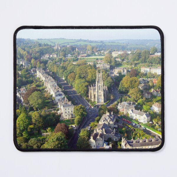 Item preview, St Stephen's Church - Aerial Image of Bath, Somerset, UK designed and sold by FOLK ART FUSION by heidiannemorris.