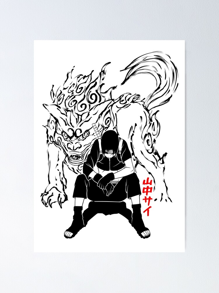 Minimalist Anime Art Boy Ninja Ink Jutstsu Best Anime Character Lion