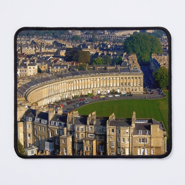 Item preview, Royal Crescent - Aerial Image of Bath, Somerset, UK designed and sold by FOLK ART FUSION by heidiannemorris.