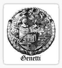 Genetti Coat-of-Arms with Surname Sticker