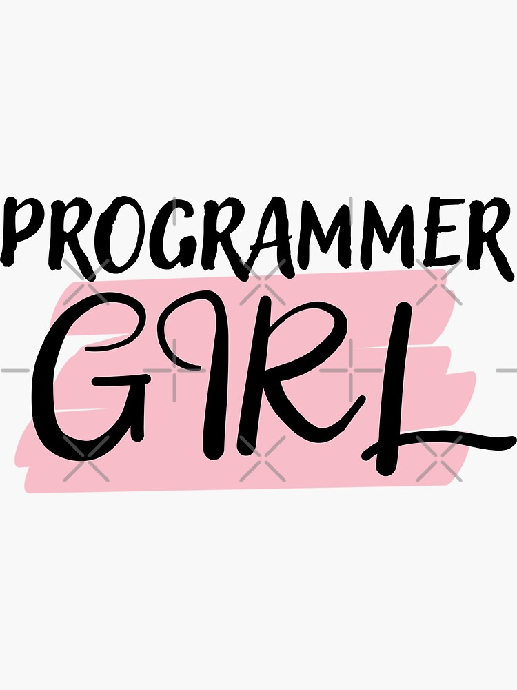 "Programmer Girl - Cute Female Programmer" Sticker for Sale by