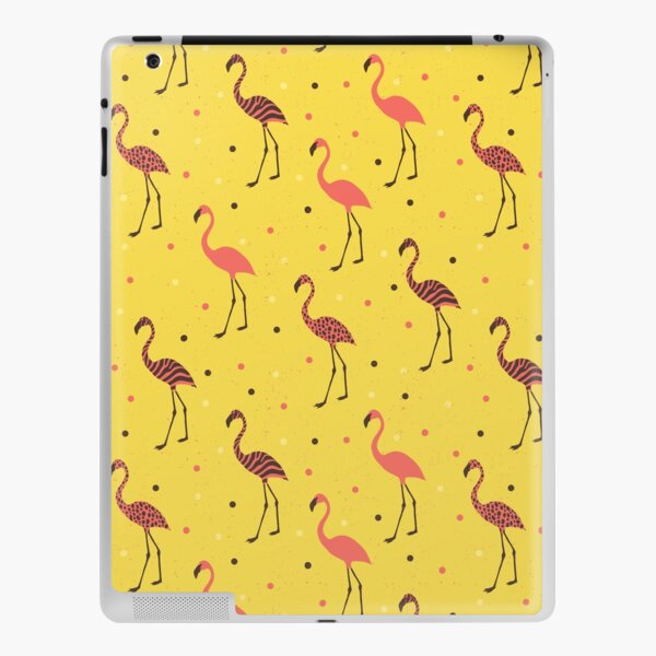 Fun Flamingo (Yellow) | Seamless Pattern iPad Skin