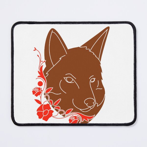 Item preview, Kind wolf with flowers designed and sold by Starlordstore.