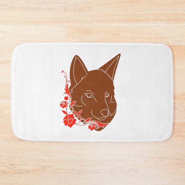 Item preview, Kind wolf with flowers designed and sold by Starlordstore.