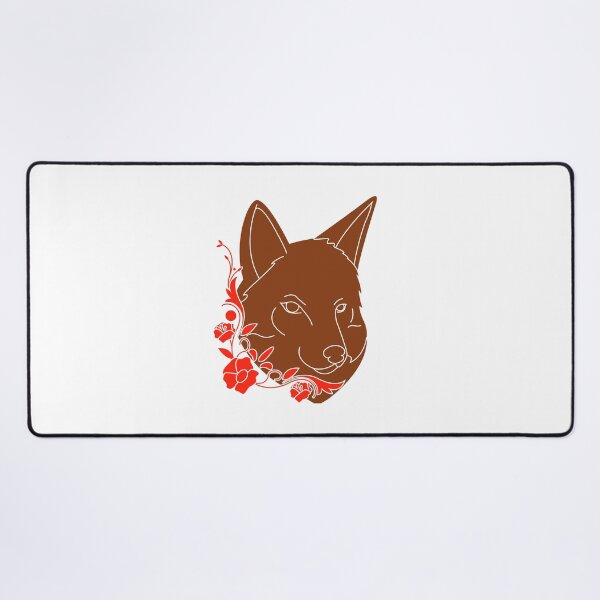 Item preview, Kind wolf with flowers designed and sold by Starlordstore.