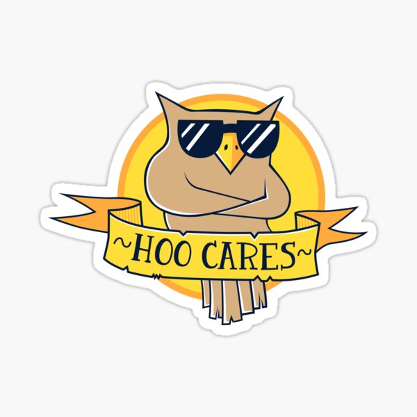 Hoo Cares (v 2) Sticker