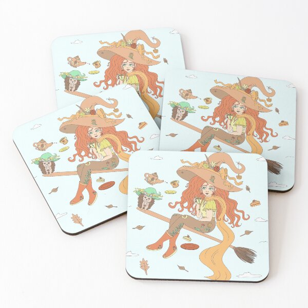 Item preview, Autumn Witch with Hedgehog  designed and sold by drawwithren.
