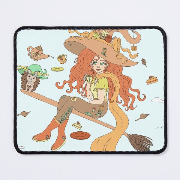 Item preview, Autumn Witch with Hedgehog  designed and sold by drawwithren.