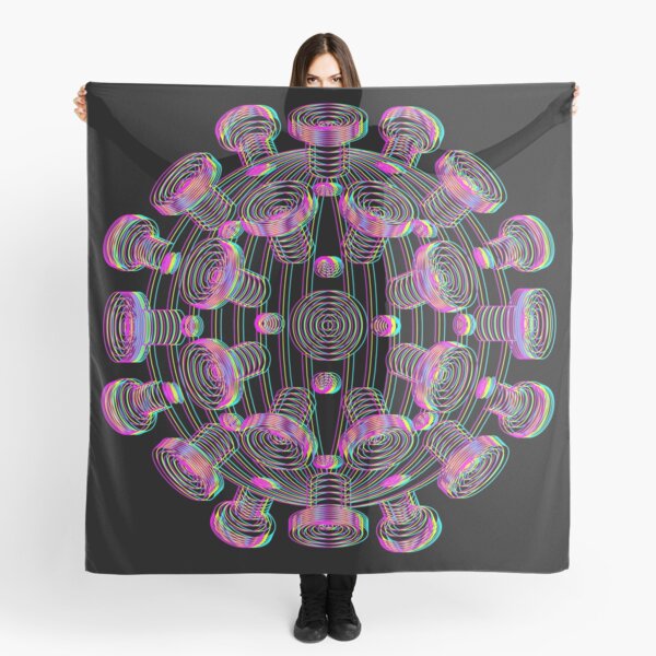 Item preview, fun virus triple image line art covid, covid19, coronavirus designed and sold by mirrorimages.