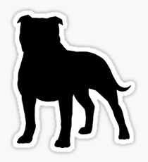 Staffordshire Bull Terrier Silhouette(s) Sticker