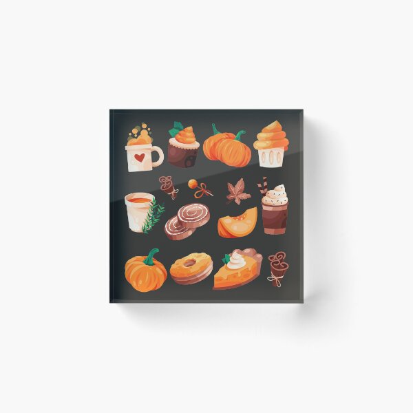 Item preview, Pumpkin Spice Fall Food - Pie, Latte, Cupcake, Cinnamon, Cinnamon and Cake designed and sold by Alicia Chee.